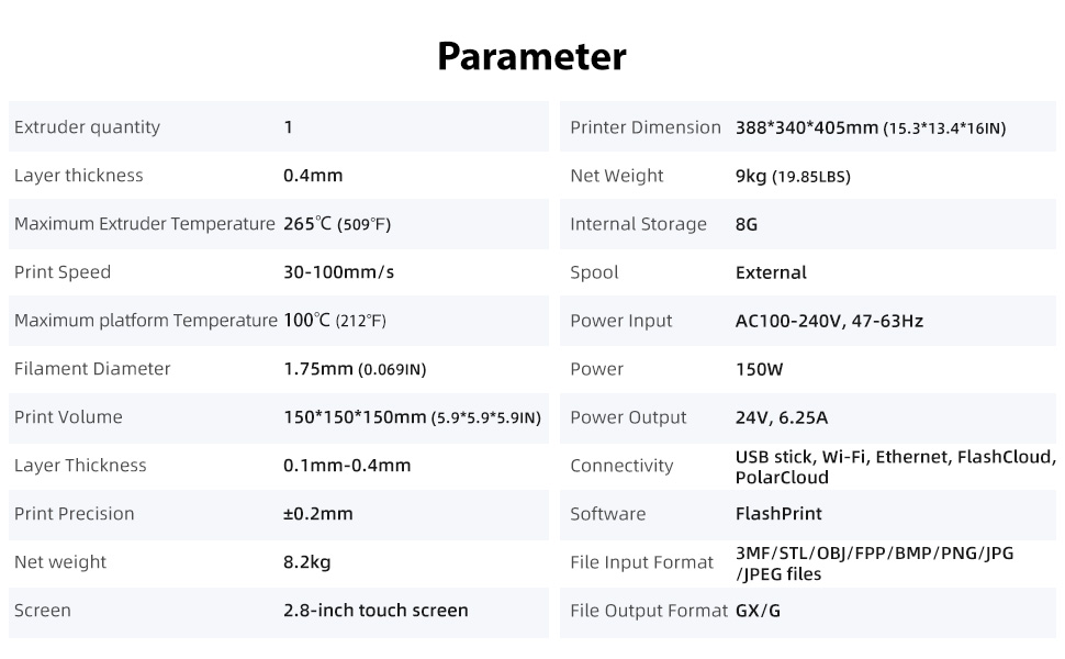 3D Printer Adventurer 3 Pro, Auto Leveling Glass Hot Bed