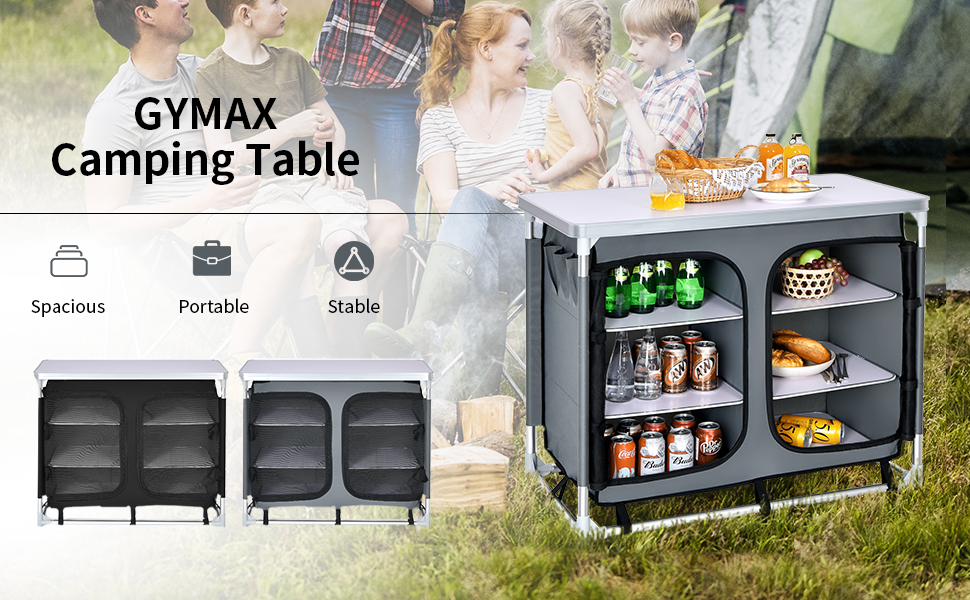 GYMAX Camping Table