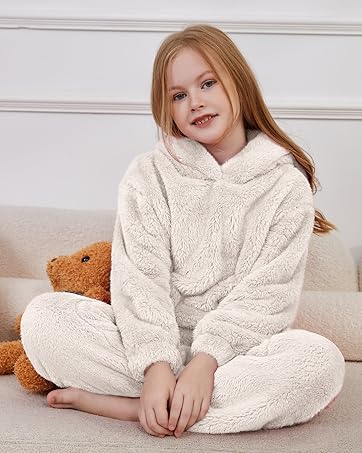 Girls Fuzzy Pants Set