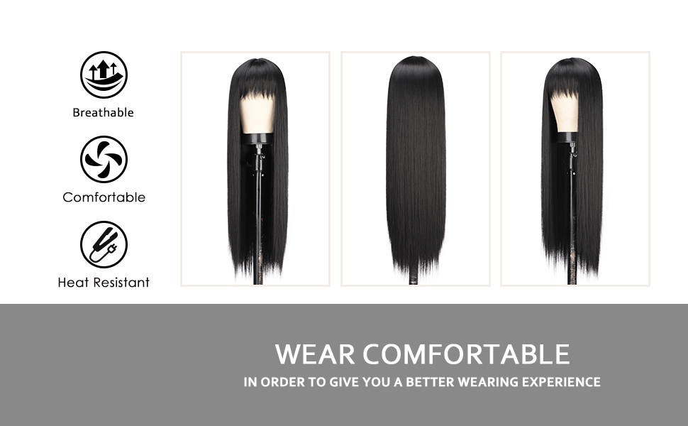 long black wig