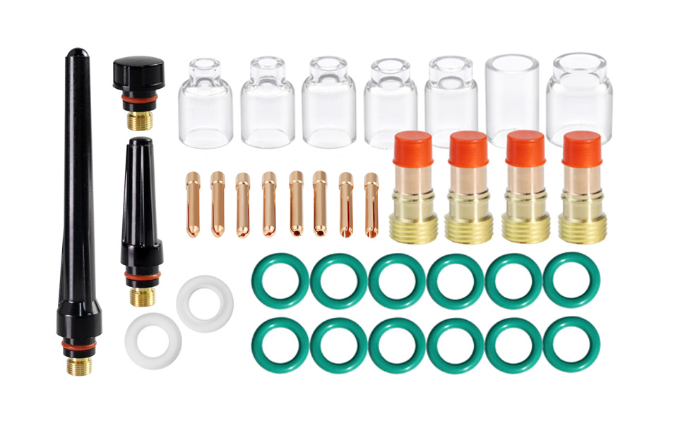 TIANLYLIN 36pcs TIG Welding Torch Accessories Stubby Gas