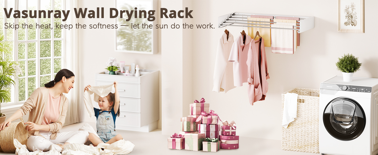 Wall Mounted Clothes Drying Rack