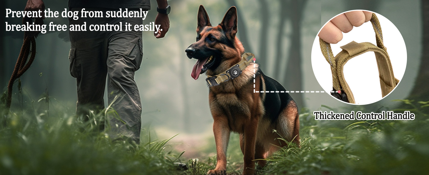 OKVSKO Tactical AirTag Dog Collar, 100 Waterproof