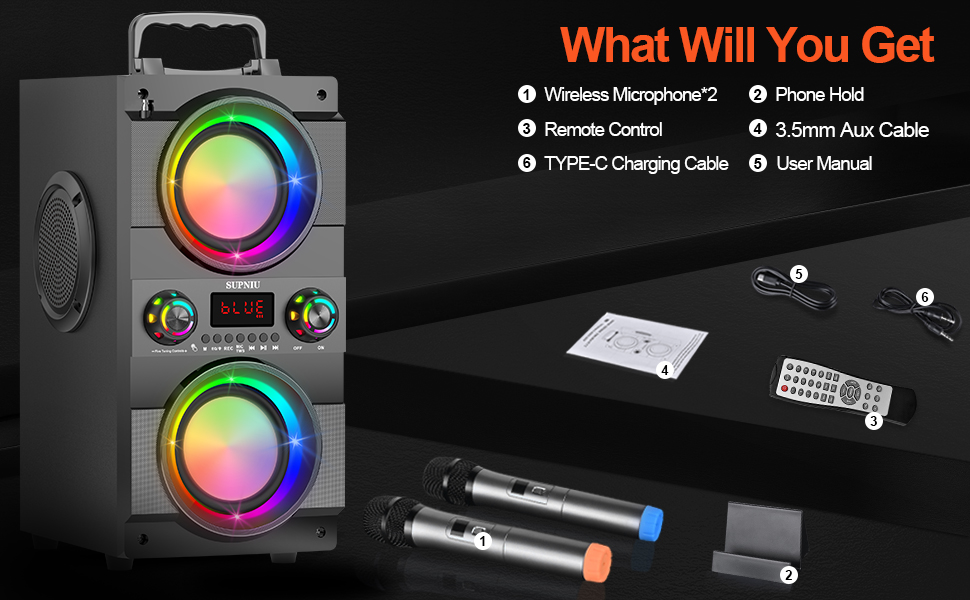 Bluetooth Speakers, 90W Portable Wireless Large Outdoor