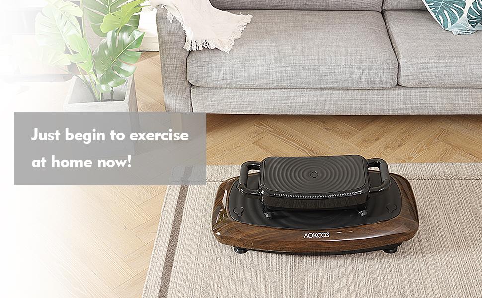 AOKCOS 2 Tiers Vibration Plate Exercise Machine 3D/4D Powerful Motors