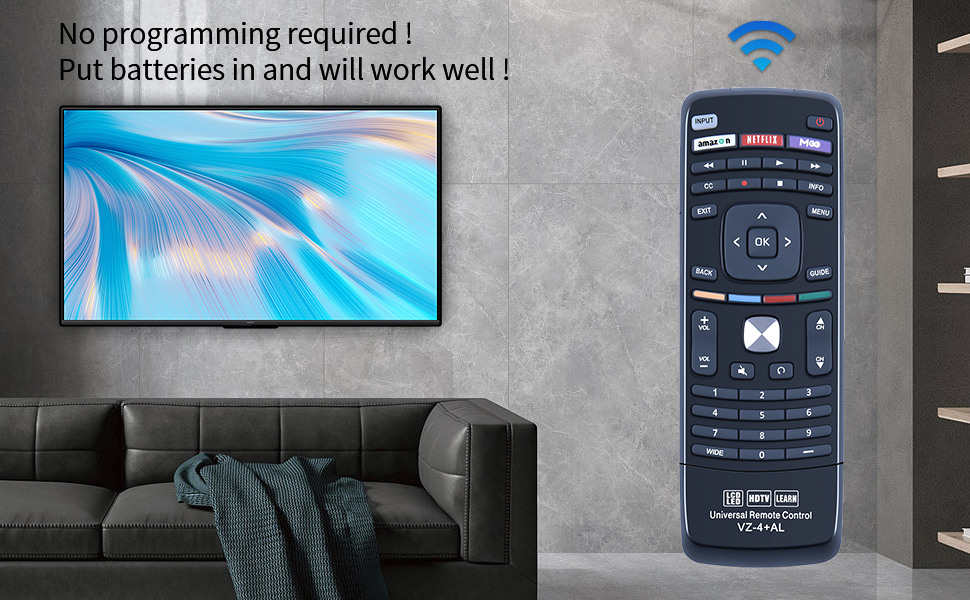 PZL XRT302 Replacement for Vizio TV Remote Control QWERTY