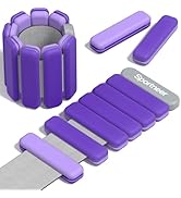 Sportneer Wrist Weights for Women Men Adjustable Silicone Weighted Bracelet Set for Gym Yoga Pila...