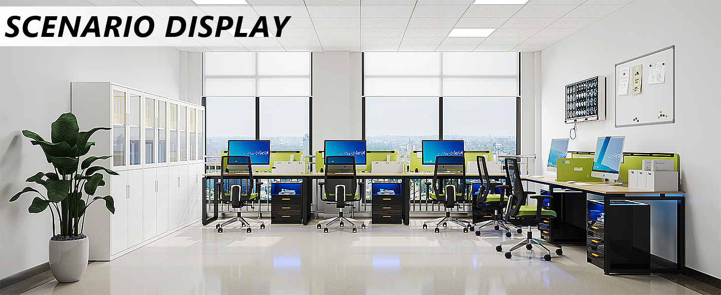 Lvifur LED Nightstand with Wireless Charging Station,3