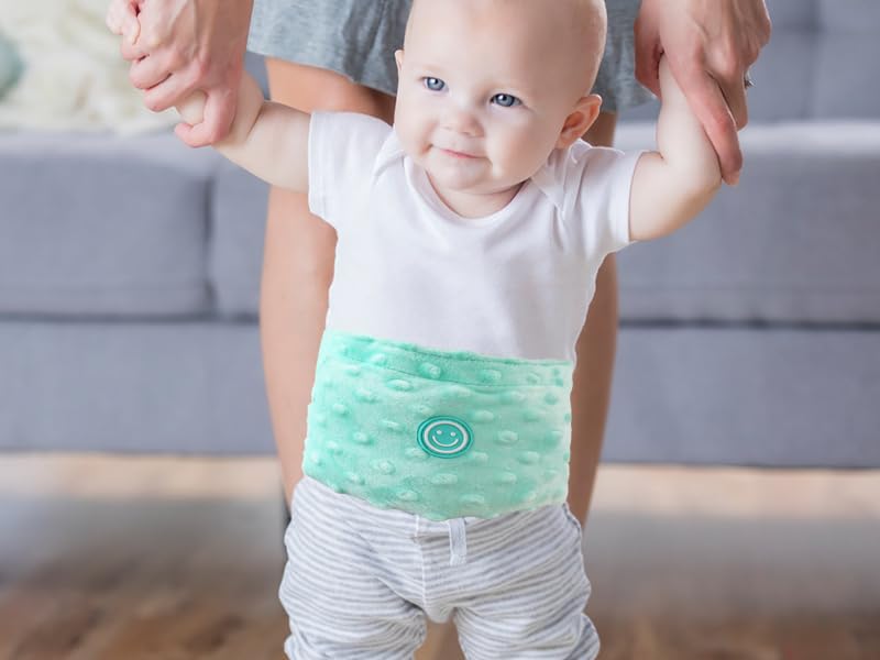 Comfheat Colic and Gas Relief for Baby Newborns Flaxseed Heated Tummy Wrap, Baby Belly Warmer