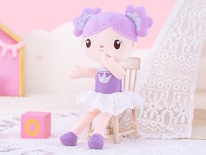 Gloveleya Toddler Backpack Kids Backpack with Candy Purple Doll 9&#34;