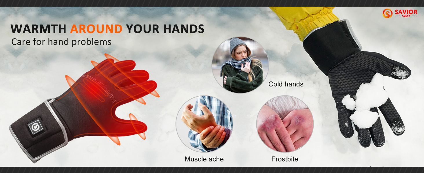Heated Liners Gloves for Men Women, SAVIOR HEAT 2023 Thin Electric