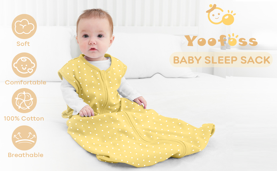 Yoofoss Baby Sleep Sack 06 Months Baby Wearable Blanket