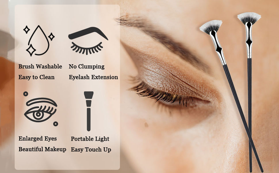 Fundamental Folding Angle Scalloped Lash Brush, Mascara Fan