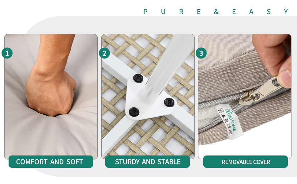 YITAHOME Juego de 4 piezas de muebles de patio de mimbre para