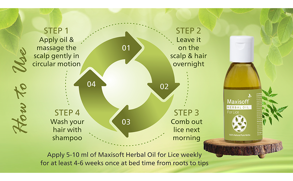 Maxisoft Lice Herbal Oil Herbal Lice Killer Oil Kills Lice, Eggs