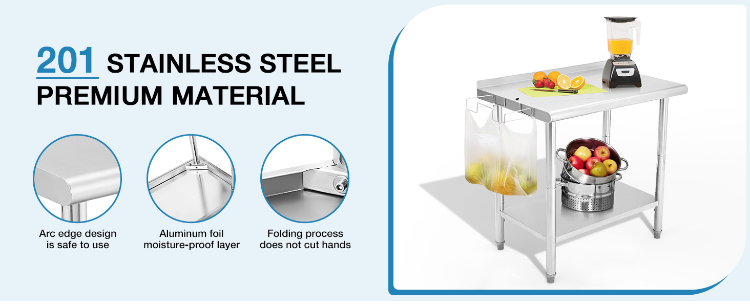 Commercial Stainless Steel Prep Table