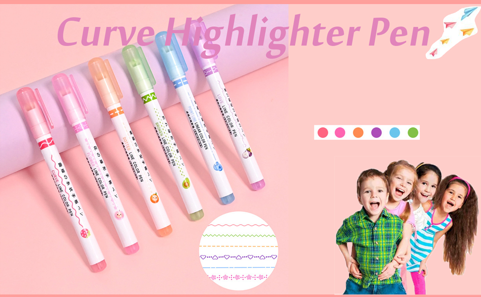LASULEN Flownwing Flair Pens, Flownwing Curved Highlighter