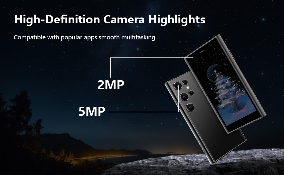 Mini Smartphone 3G Unlocked Mini Phone Kid's Smartphone 3.0'' HD Touch Screen World's Smallest 1000mAh Battery Dual SIM Little Mobile Phone with Face ID Pocket Child Cellphone 2GB+16GB Black 20 mini phone