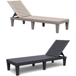 Sun Loungers In Black and Grey