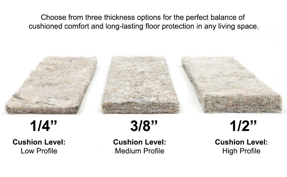 Mohawk Home Ultra Premium 100 Recycled Felt Rug Pad, 1/4" Thick (5'x7