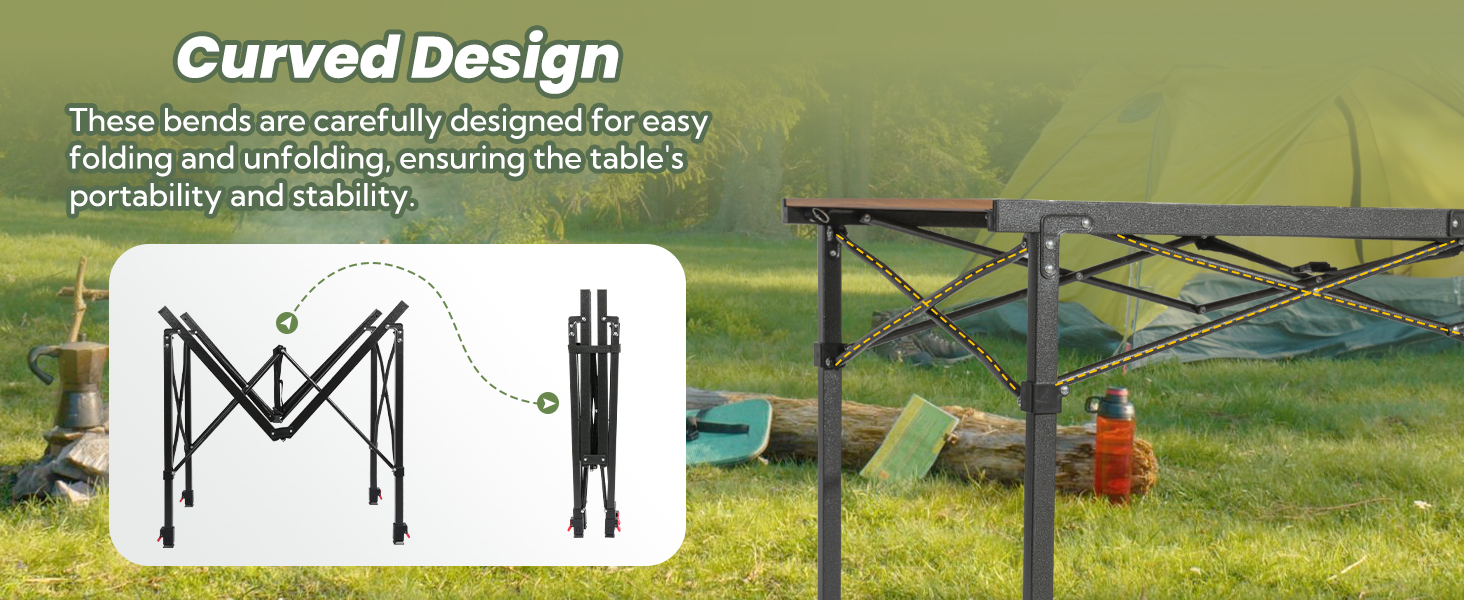 adjustable camping table