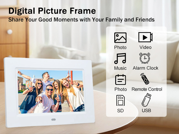 東方神起 Digital photo Frame 7inch Stand Digital Photo Frame 7 Inch IPS Screen - 8gb Memory