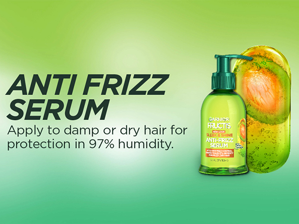 anti frizz serum: apply to damp or dry hair for protection in 97% humidity