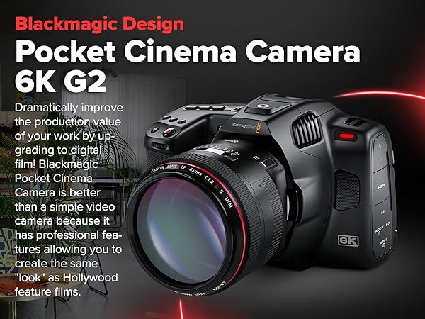 Amazon.com : Blackmagic Design Pocket Cinema Camera 6K G2
