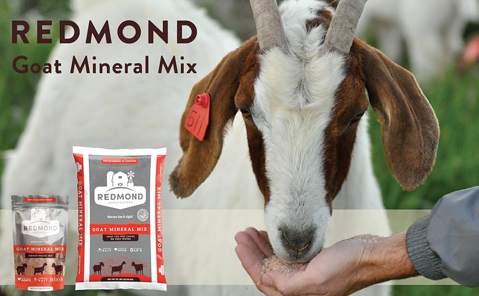 Redmond Goat Mineral Supplement A Premium sea Salt with Essential