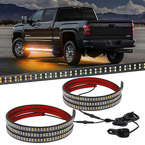 2x 70 inch Truck Emergency Strobe Lights Strip LED Running Board Lights Bar Flashing Warning lights