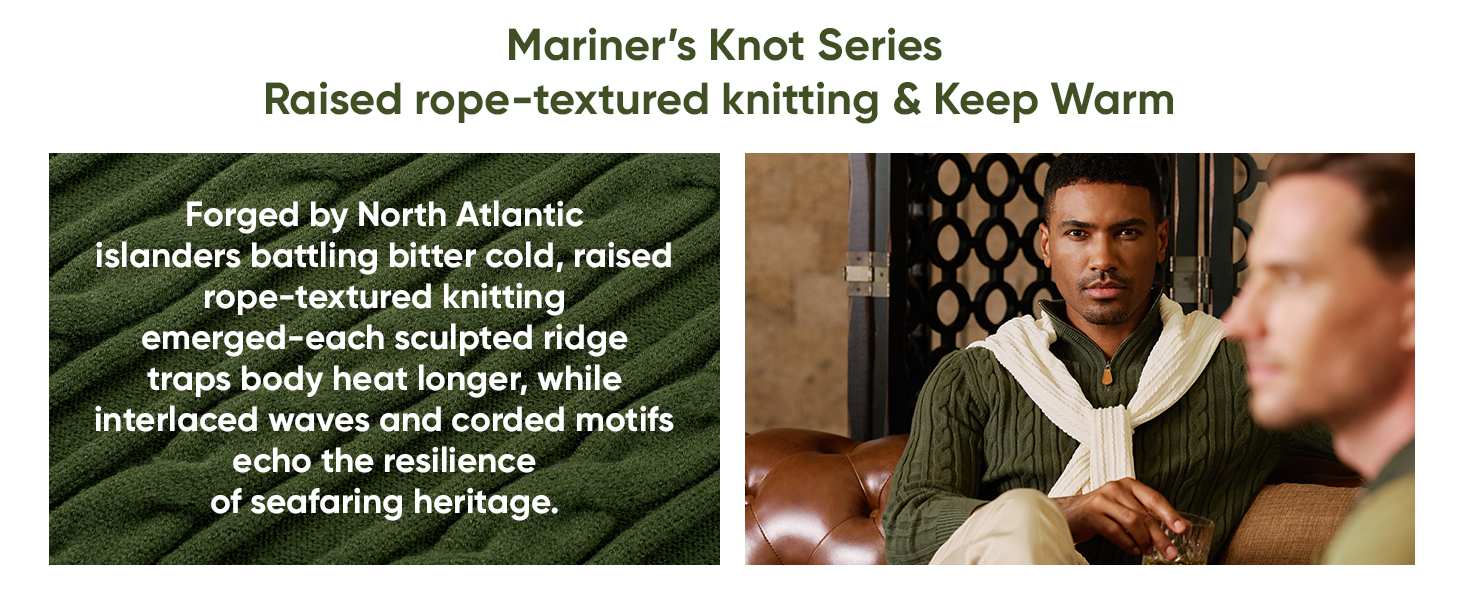 Men's Cable Knit Sweatshirt