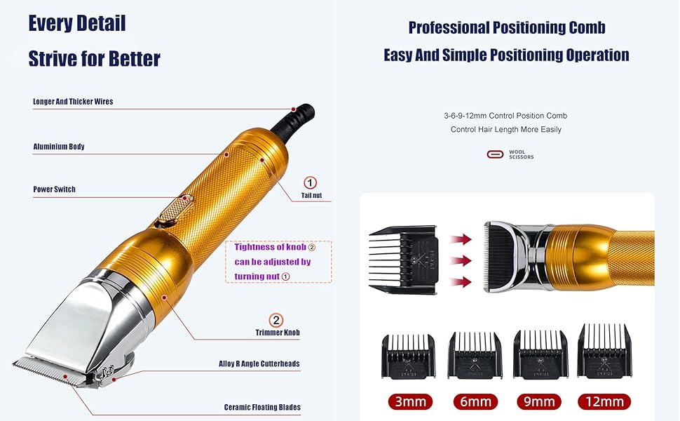 Electric Professional Dog Grooming Clippers