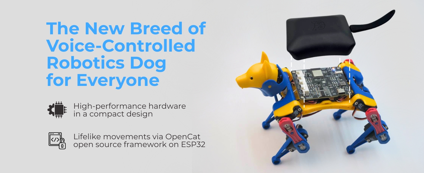 Petoi Robot Dog Bittle X V2 with Alloy Servo Construction