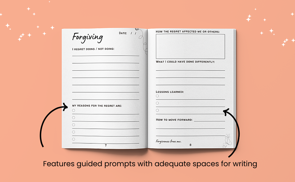 book about regret journal notebook letting go overcoming