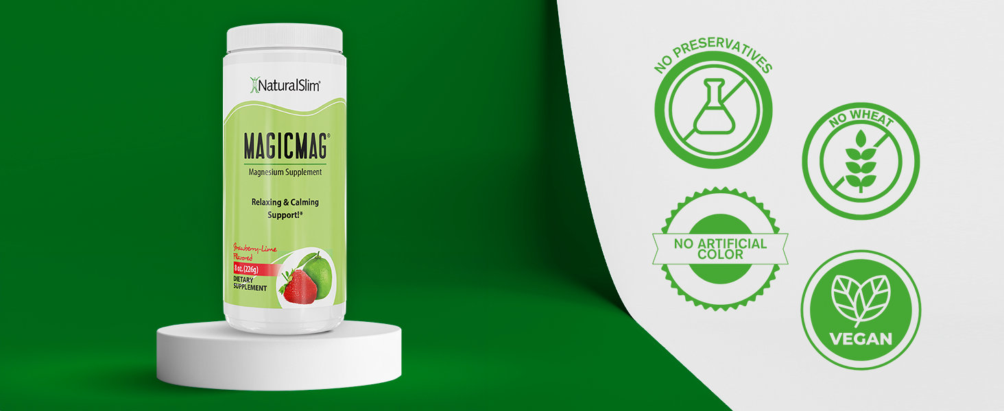 NaturalSlim Magicmag Pure Magnesium Citrate Powder Magnesium Supplement Stress Sleep Support