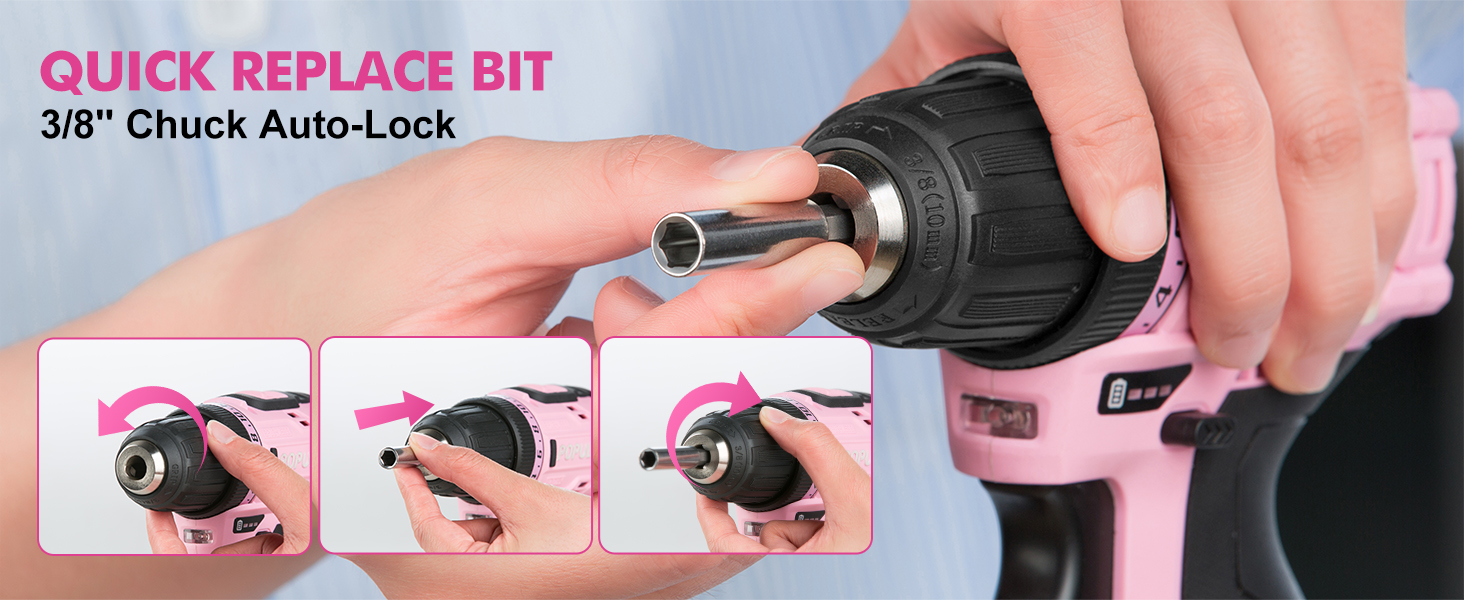 pink tool set