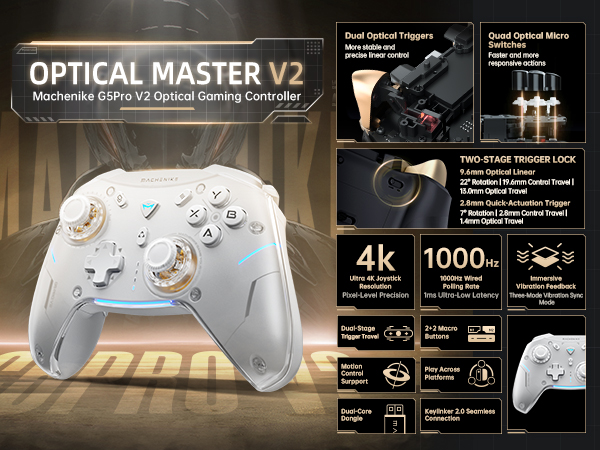 MACHENIKE G5 Pro V2 コントローラー 新品未開封 正常動作品 Amazon.com: Machenike G5Pro V2 1000HZ Wireless Gaming