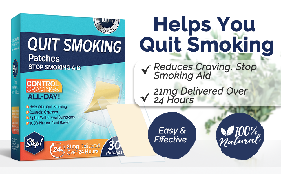 21mg Quit Smoking Patches, Step 1 Stop Smoking Aids Patches