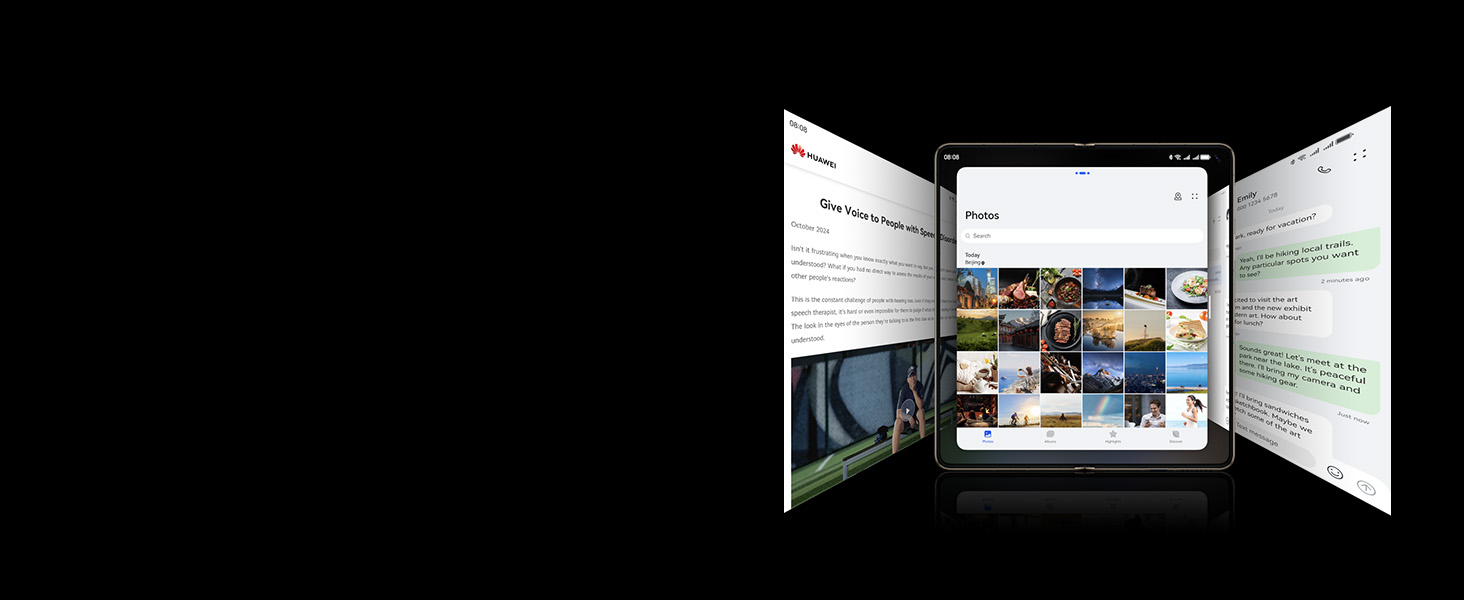 mate x6 live-multitask batería pantalla cámara teléfonos AI Plegable falthandy fold