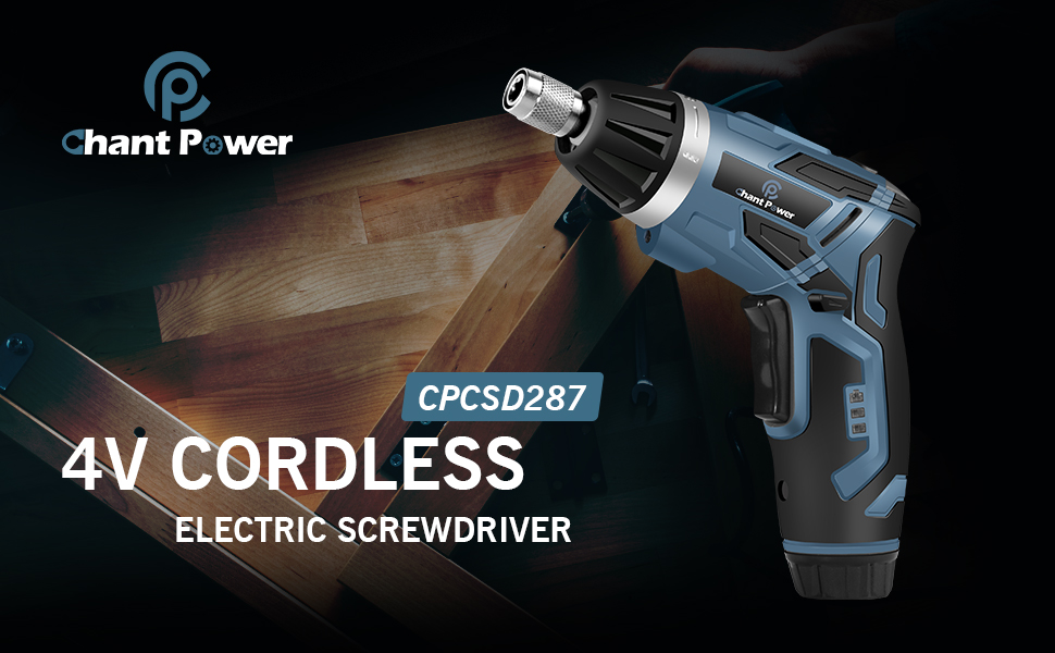 C P CHANTPOWER Cordless Electric Screwdriver Set, 6+1 Torque Setting