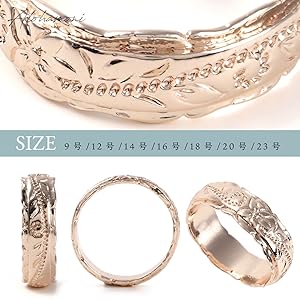 ハワイアンジュエリー◎14K指輪◎プルメリア◎１３号 Amazon | アロハモニ ハワイアンジュエリー リング 14K 刻印