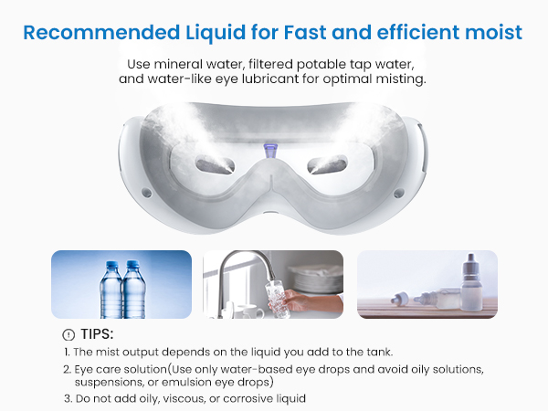 Eyespa Mist Mask, Steam Eye Mask for Dry Eyes, Heated Eye Care Device with Bluetooth Music
