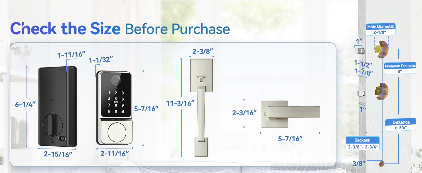front door lock set keyless entry