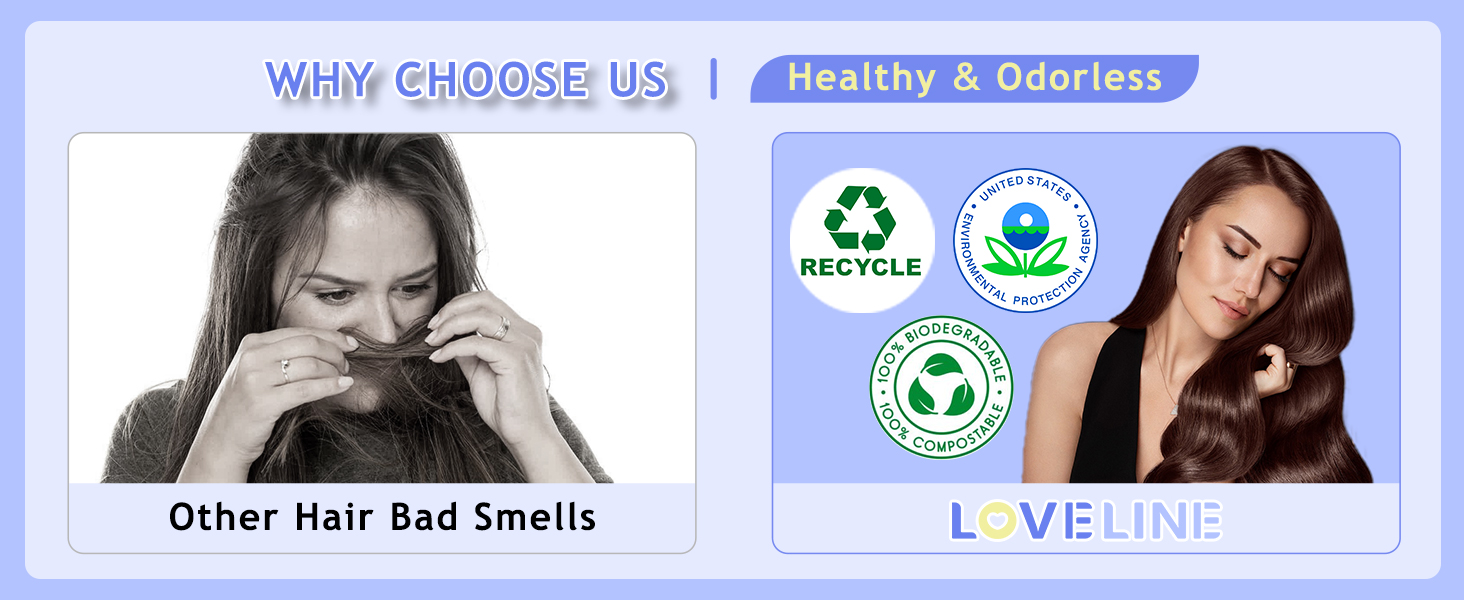 LOVELINE Hair Extensions Real Human Hair Clip ins Natural