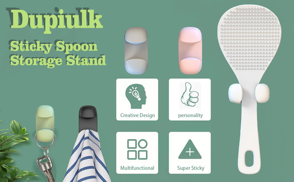 10 Pcs Rice Cooker Spoon Holders, Selfadhesive Rice Cooker