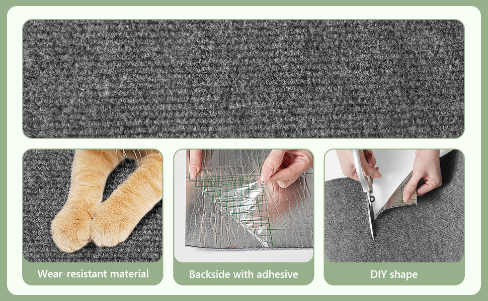 47.2"x15.8" Cat Scratching Mat SelfAdhesive, Trimmable Cat