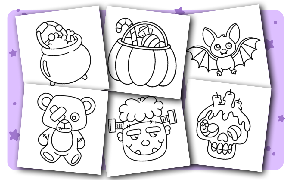 Halloween Coloring Book For Toddlers Big and Easy Coloring Pages for