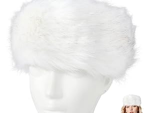 white faux fur headband,white fuzzy winter headband,white fur hat