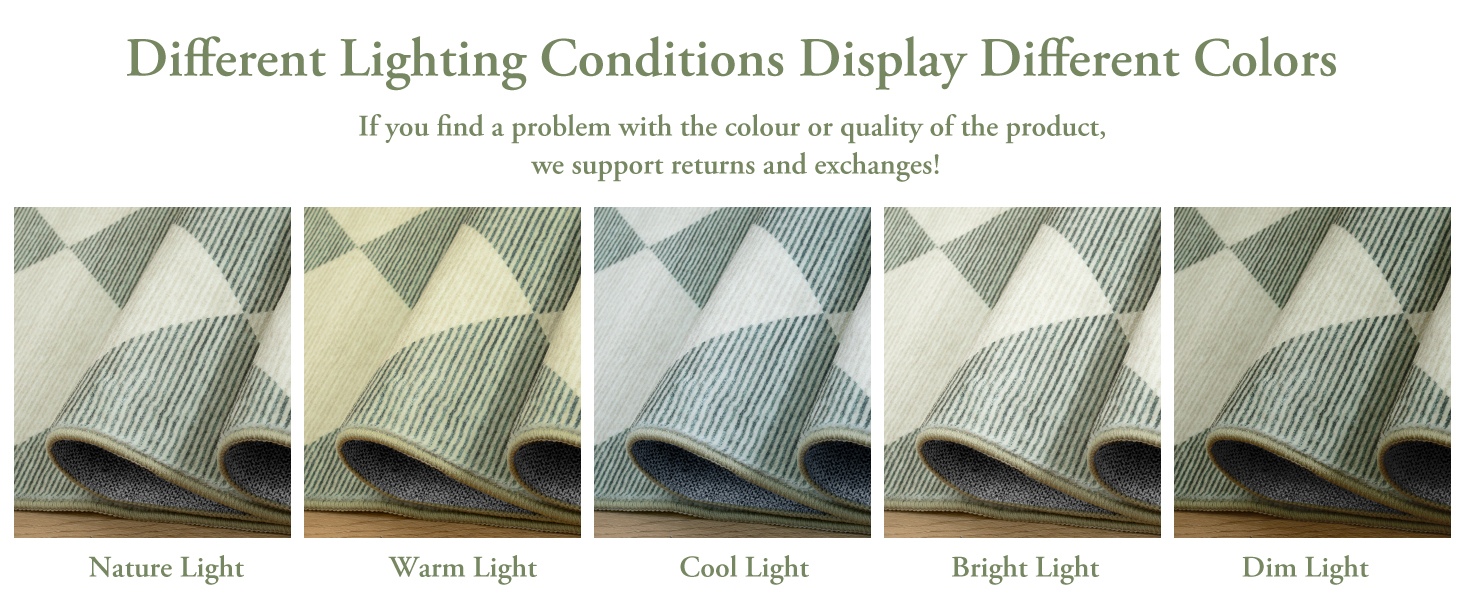 Beeiva Checkered Hallway Runner Rug 2x6, Washable Rug