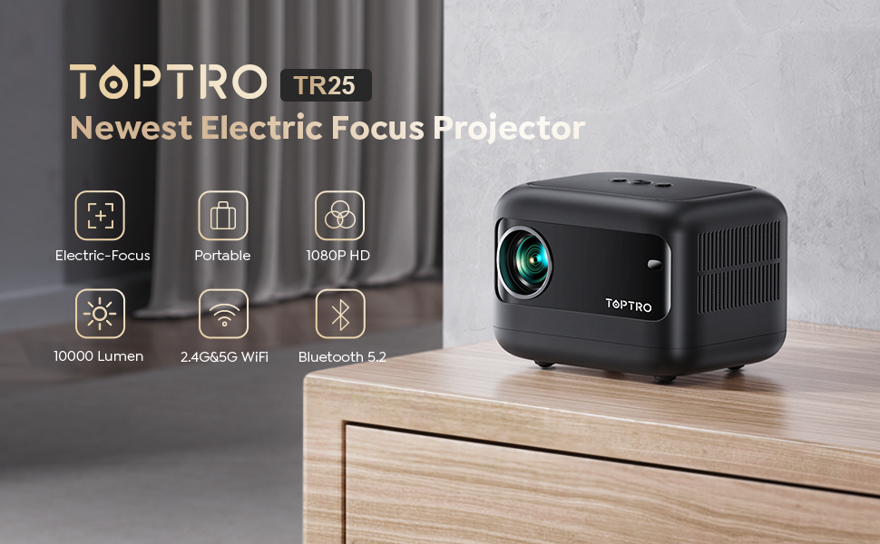 プロジェクター小型　電動フォーカス bluetooth台形補正 最大200インチ Amazon | 【令和6年11月最新電動フォーカス＆低騒音＆100